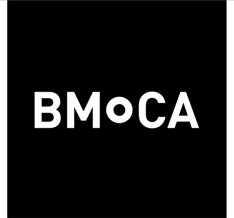 Boulder Museum of Contemporary Art logo white text on black background